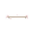 AICA SANITAIRE - Main courante inox 304 pour intérieur et extérieur -couleur marron- en 150cm- Fixation murale incluse - vignette