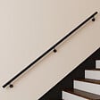 AICA SANITAIRE - Main courante inox 304 pour intérieur et extérieur -couleur noir- en 240cm-Fixation murale incluse - vignette