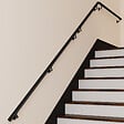 AICA SANITAIRE - Main courante inox 304 pour intérieur et extérieur -couleur noir- en 100cm- Fixation murale incluse - vignette