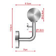AICA SANITAIRE - Main courante inox 304 pour intérieur et extérieur - couleur agent- en 150cm- Fixation murale incluse - vignette