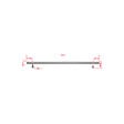 AICA SANITAIRE - Main courante inox 304 pour intérieur et extérieur - couleur agent- en 150cm- Fixation murale incluse - vignette