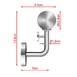 AICA SANITAIRE - Main courante inox 304 pour intérieur et extérieur -couleur argent- en 100cm- Fixation murale incluse - vignette