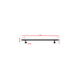 AICA SANITAIRE - Main courante inox 304 pour intérieur et extérieur -couleur noir- en 120cm- Fixation murale incluse - vignette