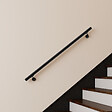 AICA SANITAIRE - Main courante inox 304 pour intérieur et extérieur -couleur noir- en 150cm- Fixation murale incluse - vignette