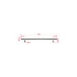 AICA SANITAIRE - Main courante inox 304 pour intérieur et extérieur - couleur argent- en 120cm- Fixation murale incluse - vignette