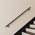 AICA SANITAIRE - Main courante inox 304 pour intérieur et extérieur -couleur noir- en 180cm- Fixation murale incluse - vignette