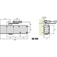 GROOM - Ferme-porte complet bras compas finition argent GR 200 - vignette