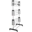 ID MARKET - Séchoir à linge vertical pliable 3 niveaux MAXIMA capacité 25M avec cintres et pinces et gris - vignette