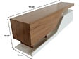 HABITAT ET JARDIN - Meuble TV "Ceelias" - 160 x 46 x 35 cm - Blanc/Marron Foncé - vignette