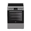 BEKO - Cuisinière Vitrocéramique 66l 4 Feux Inox - FBE67310GX - vignette
