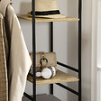 HOMCOM - Penderie portant à vêtements style industriel en métal avec tringle et 4 étagères - dim. 100L x 46L x 170,5H cm - métal aspect chêne clair - vignette