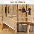 HOMCOM - Armoire de rangement design scandinave - armoire de chambre - placard 2 portes avec penderie - 2 tiroirs - aspect chêne clair - vignette