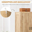 HOMCOM - Armoire de rangement design scandinave - armoire de chambre - placard 2 portes avec penderie - 2 tiroirs - aspect chêne clair - vignette