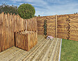 Collections Atlante - Jardinière carrée en pin traité - Grand volume extérieur - vignette