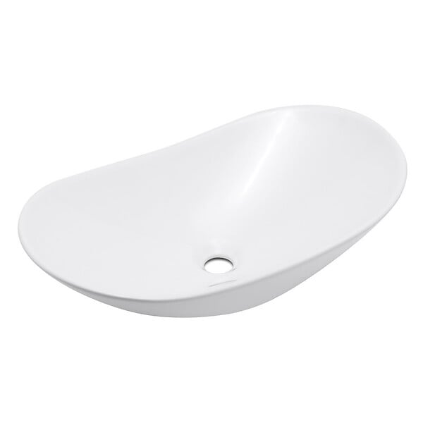 SWISS AQUA TECHNOLOGIES - Swiss Aqua Technologies Vasque à poser Infinitio 61,5 x 36 x 15,5 cm, sans trop-plein, blanc brillant (SATINF61536) - large