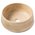 RO'MA NATURE - Vasque à poser ronde bol Travertin Beige 41x16 cm - vignette