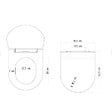 IDEVIT - Idevit abattant ultra fin déclipsable avec frein de chute pour cuvette Alfa AL010 (AL030S) - vignette