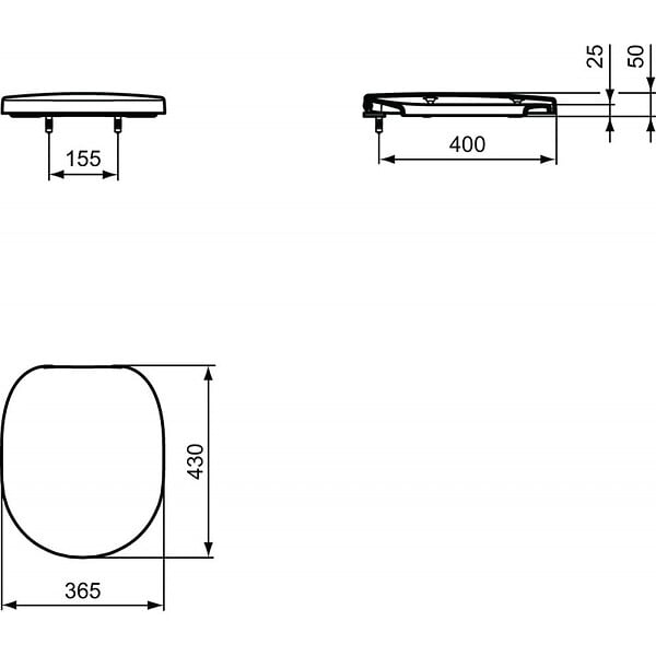 IDEAL STANDARD - Ideal Standard CONNECT Abattant et couvercle (E712801) - large