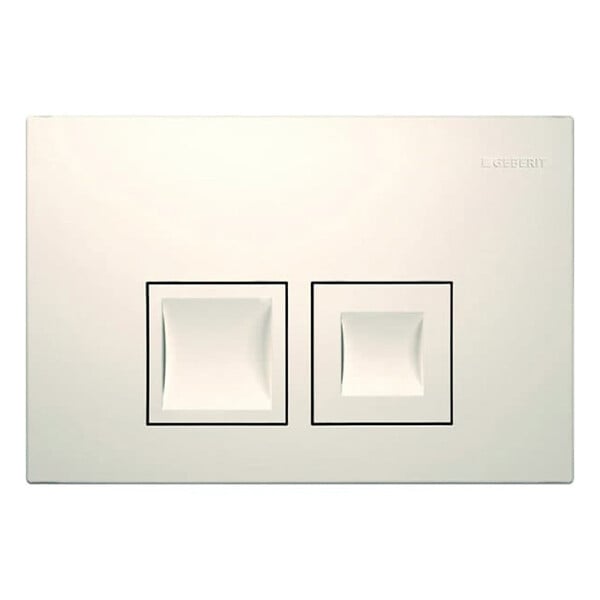 GEBERIT - Delta35 plaque de déclenchement double touche, blanc alpin  (115.135.11.5) - large