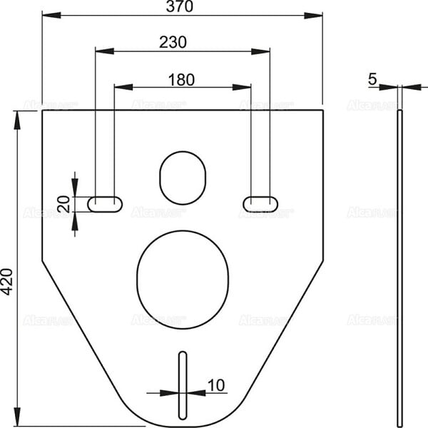 ALCA - Set d'isolation phonique pour WC et bidets suspendus (M91) - large