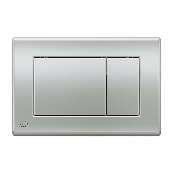 ALCA - Alca Komfort, Plaque de déclenchement, double touche, Chrome mat (M272) - large