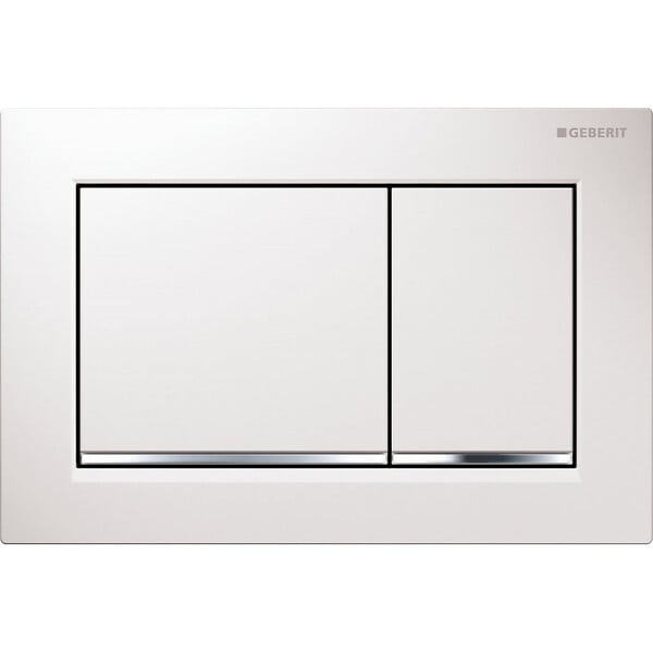 GEBERIT - Geberit Plaque de déclenchement Omega 30 blanc/chromé brillant/blanc - (115.080.KJ.1) - large