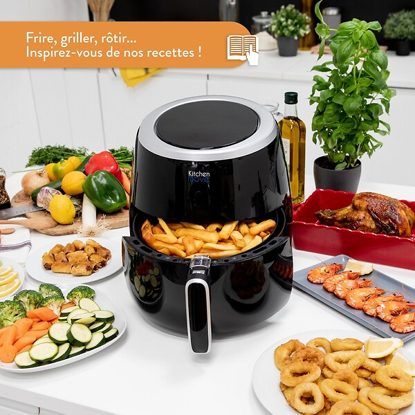 KITCHEN MOVE - Friteuse électrique sans Huile STORM Noir Polypropylène 2000W - large