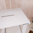 AURLANE - SIEGE DE DOUCHE EN INOX BLANC MAT - 40x30x46 cm - vignette