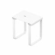 AURLANE - SIEGE DE DOUCHE EN INOX BLANC MAT - 40x30x46 cm - vignette