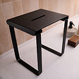AURLANE - SIEGE DE DOUCHE EN INOX NOIR MAT - 40x30x46 cm - vignette