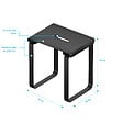 AURLANE - SIEGE DE DOUCHE EN INOX NOIR MAT - 40x30x46 cm - vignette