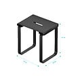 AURLANE - SIEGE DE DOUCHE EN INOX NOIR MAT - 40x30x46 cm - vignette