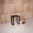 AURLANE - SIEGE DE DOUCHE EN INOX NOIR MAT - 40x30x46 cm - vignette