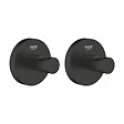 GROHE - Lot de deux START patère mural, noir mat (411732430-GroheBlackDuo) - vignette