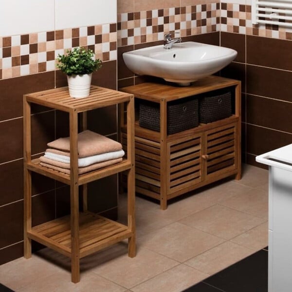 NATUREL - Etagère sur pied Naturel Home 36x79x36 cm, bois  (HOMEREG3) - large