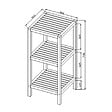 NATUREL - Etagère sur pied Naturel Home 36x79x36 cm, bois  (HOMEREG3) - vignette