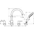 HANSGROHE - Hansgrohe Vernis Shape - Mitigeur bord de baignoire, installation 4 trous, Chrome (71459000) - vignette