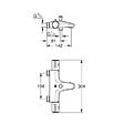 GROHE - Grohe Grohtherm 800 mitigeur thermostatique bain/douche 1/2", chrome (G34568000) - vignette
