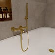 SWISS AQUA TECHNOLOGIES - Swiss Aqua Technologies Aurum mitigeur bain/douche 150 mm à levier, or brossé (SATBAUR222BG) - vignette