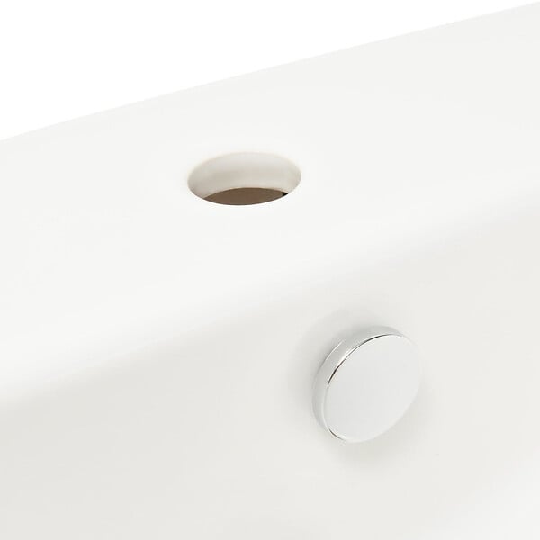 VITRA - VitrA Integra lavabo suspendu 50 × 43 cm avec trou pour robinetterie au milieu, blanc003-0001) - large