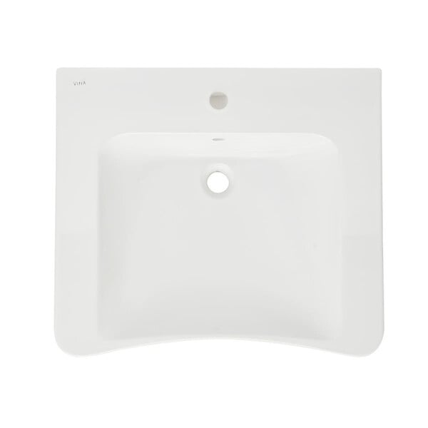 VITRA - Lavabo blanc (PMR) - Dimensions : 650 x 560 - couleur : blanc - large