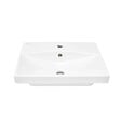 SWISS AQUA TECHNOLOGIES - Brevis Lavabo suspendu avec trou pour robinetterie au milieu, 50,5x40x14cm (SATBRE5040S) - vignette