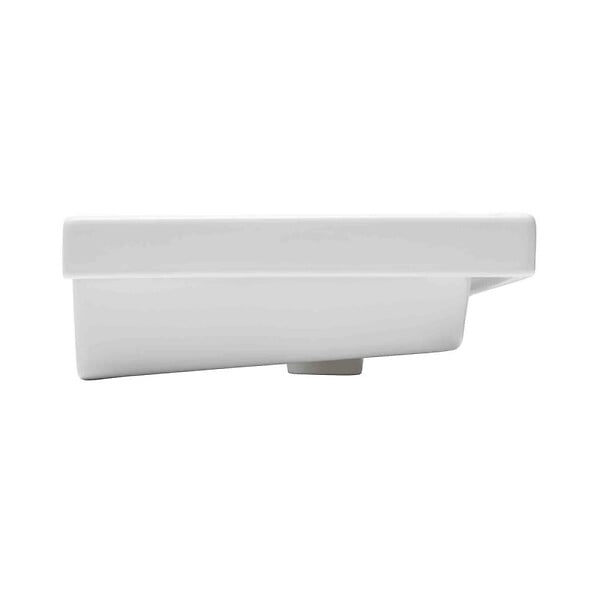 SWISS AQUA TECHNOLOGIES - Brevis Lavabo suspendu avec trou pour robinetterie au milieu, 50,5x40x14cm (SATBRE5040S) - large