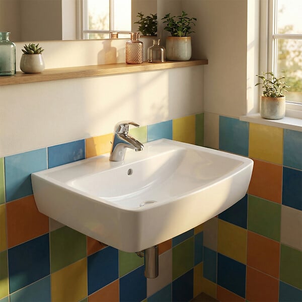 KOLO BY GEBERIT - KOLO by Geberit KOLO Rekord Lavabo 50x38 cm, à suspendre ou sur meuble, avec perçage et trop-plein (K91952000) (K91952000) - large