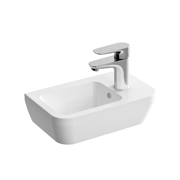 VITRA - Vitra  Integra Lave-mains 37x22 cm avec trou pour robinetterie sur la droite, Blanc (7091-003-0029) - large