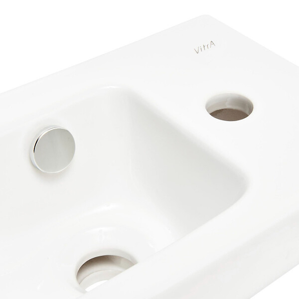 VITRA - Vitra  Integra Lave-mains 37x22 cm avec trou pour robinetterie sur la droite, Blanc (7091-003-0029) - large