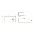 SWISS AQUA TECHNOLOGIES - Swiss Aqua Technologies Brevis Lave-mains suspendu avec trou pour robinetterie à gauche, 40,5x20,5x10,5cm, noir (SATBRE4020SLBKM) - vignette