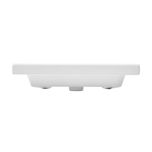SWISS AQUA TECHNOLOGIES - Brevis Lavabo suspendu avec trou pour robinetterie au milieu, 60x45x14cm (SATBRE6045S) - large