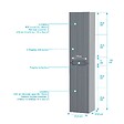 AURLANE - Meuble et colonne de Salle de Bains LEON 80cm Gris Souris - Façades Ondulées - Vasque Blanche Mate - vignette