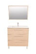 ONDEE - Meuble à poser PALLAS - 80cm - Chêne clair - Mélaminé - Livré en kit - PEFC - vignette
